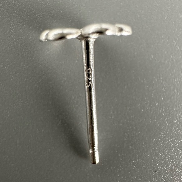 Sterling Silver Four Leaf Clover Stud Earrings - Picture 5 of 12